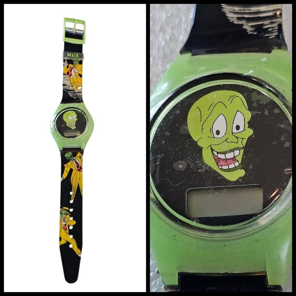 90s The Mask Movie Watch  Memorabilia Jim Carey‎ Kids Or Adult Needs Battery